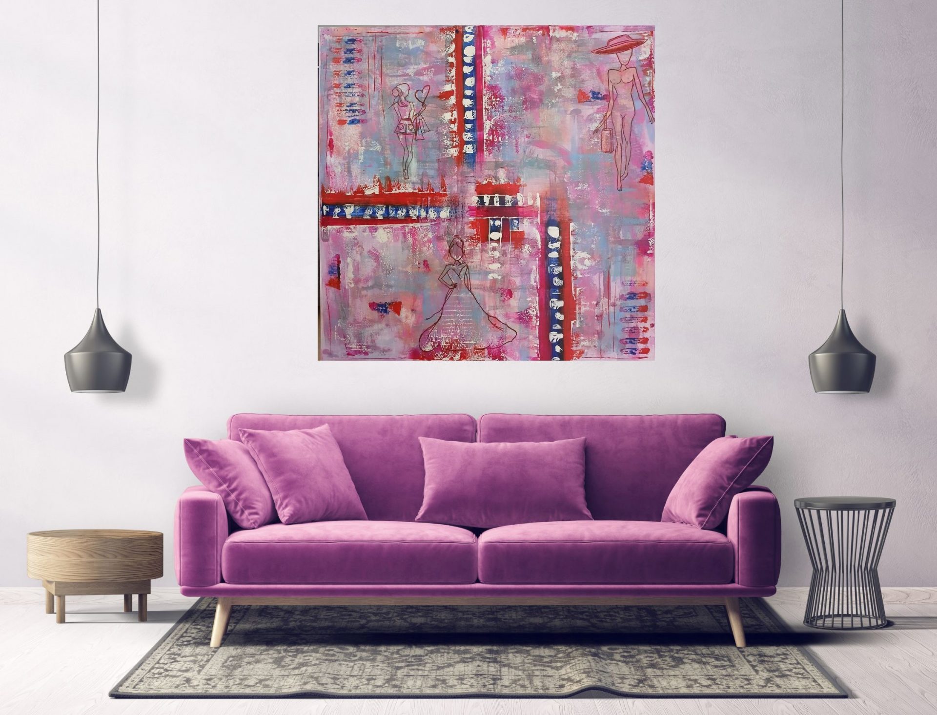 Silhoutten im Farbspiel - Designbeispiel Nr. 1