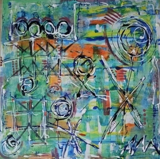 Abstraktes Kunstwerk Unikat zum Verkauf