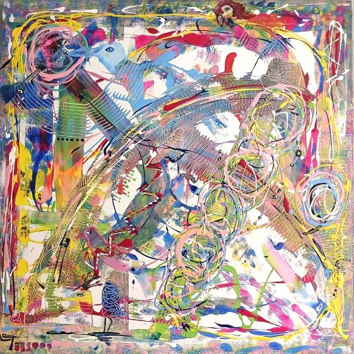 Abstraktes Kunstwerk Unikat zum Verkauf