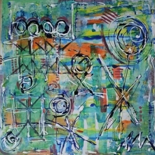 Abstraktes Kunstwerk Unikat zum Verkauf